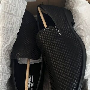 Steve Madden Berton Black Perforated Men's Loafers size 9.5